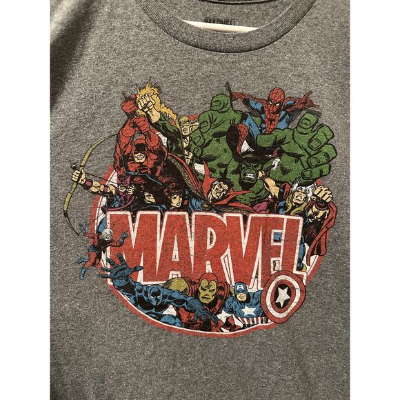 Disney Marvel Avengers Grey Comic Book Style Tee 2X - Picture 2 of 3